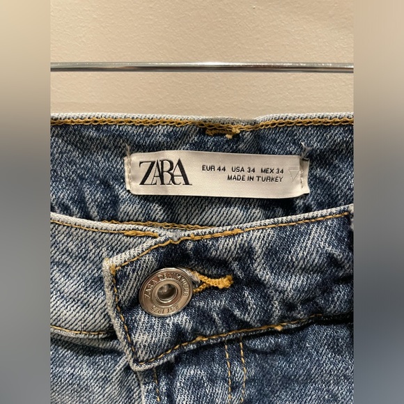 Zara Men Denim Ripped Cut Off Jean Denim Shorts - Picture 7 of 7